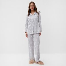 Пижама женская (рубашка, брюки) KAFTAN Star, размер 40-42, серая