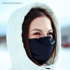 5047377 Маска тканевая, многоразовая, регулируемая, фасовка 2 шт, чёрная