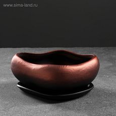 4145883 Фигурное кашпо "Бонсай малый" бронза 17х14х8см