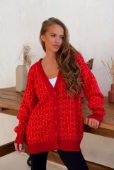 492641 Open-style Кардиган розовый/оранжевый