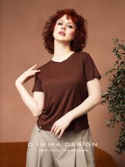 528307 DIMMA Футболка Коричневый