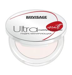 033860 Luxvisage. Пудра матирующая Ultra Matt с зеркалом и спонжем, тон 101 Porcelain, 9гр