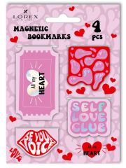 Закладки для книг магнитные LOREX BOOKLOVER PINKY RED 3шт