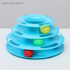 4921418 Игровой комплекс для кошек с 3 шариками, микс цветов