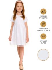 265782 Апрель Платье белый