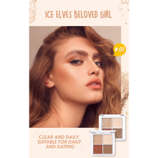 Тени O.TWO.O 4 Color Ice Elves Freeze Makeup Eyeshadow №01 8g