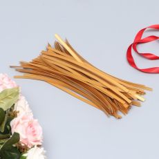 ЦЕНА ЗА 100 ШТ! 9515247 Клип-лента в нарезке, Золото, 25 см