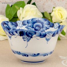 1334208 Салатник средний, гжель, фарфор, 2с