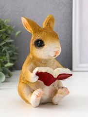 Фигурка полистоун TAKE IT EASY «Зайка читает книжку», 10×8×15 см