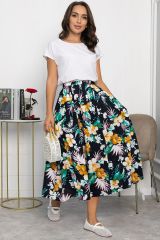 546459 LT Collection Юбка темно-синий/мультиколор