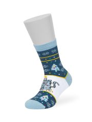 Omsa Носки OMSA kids Calzino 21N63 плюш (Кот, Заяц, Собака) Jeans (Синий)