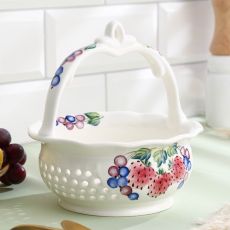 3371286 Конфетница «Корзиночка», ягодная, 16,5×16,5×15 см, 1 сорт, Алдошина Л.В