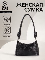 Сумка женская на молнии, цвет чёрный