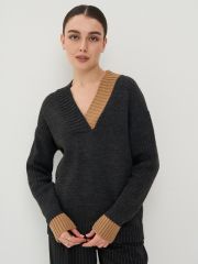 Джемпер женский 9242-94066 антрацит/ристретто NEWVAY