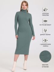 327335 Апрель Платье серо-зеленый