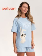 461181 PELICAN Пижама Голубой