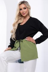 Б6736 LT Collection Жакет чёрный, оливковый