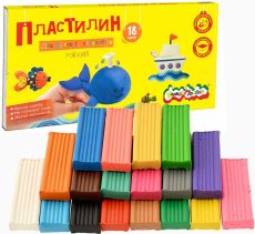 Пластилин повышенной мягкости18 цветов, 270 г, со стеком Каляка-Маляка