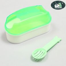 Туалет-туннель с лопаткой для грызунов «Пижон», 14.5×7×7 см, зелёный