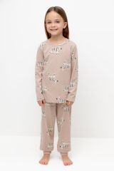 CROCKID Пижама К 1561 бежевый, большие зебры
