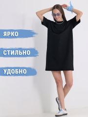 444267 Апрель Платье черный