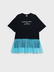 505473 PLAYTODAY Платье черный,голубой