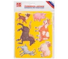 Трафарет ЛУЧ ДОМАШНИЕ ЖИВОТНЫЕ, пластик 16х20см