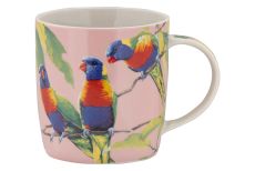 Кружка, 370 мл, фарфор P, розовая, Радужный Лори, Bird Talk, 61137