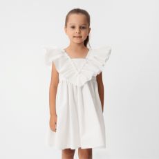 Платье детское KAFTAN «Бабочка», размер 30 (98-104 см), белое
