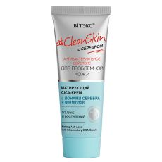 031103  Vitex CleanSkin с серебром для проблемной кожи. Матирующий CICA-крем от акне и воспалений, 40 мл