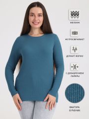 332566 Апрель Лонгслив темная морская волна