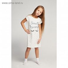 4672787 Сорочка ночная для девочки, цвет белый/звёздочки, рост 158 см
