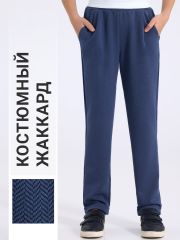 494167 Апрель Брюки твид ярко-синий
