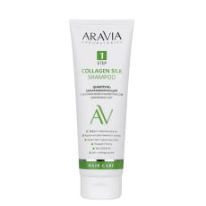 ARAVIA Шампунь биоламинирующий с коллагеном и комплексом аминокислот Collagen Silk Shampoo, 250 мл