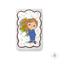 Мальчик с букетом (130 грамм)