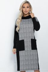 П11355 Платье LADY TAIGA Светло-серое