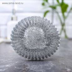 4981496 Губка для посуды металлическая Raccoon, плетёная, оцинкованная, 40 гр