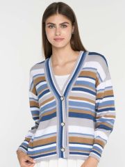 Кардиган женский 7242-14125 туман/белый/т.джинс/карамельный кофе/зимнее утро BE YOU