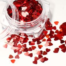 9703261 Пайетки для декора «HEART», цвет красный