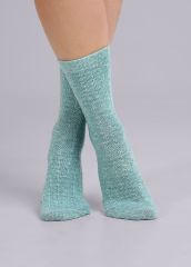 453701 CLEVER Носки меланж св.бирюзовый