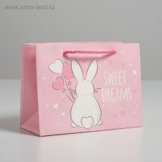 ЦЕНА ЗА 4 ШТ! 4783332 Пакет подарочный «Sweet dreams», 14,5 × 19,5 × 8,5 см