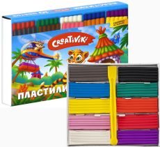 Пластилин 10 цветов, 150 г, со стеком Creativiki