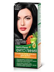 029028   Фито Линия Стойкая крем-краска тон 51 Черный