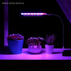 5116945 Светильник мини, для растений, от USB, 3 Вт, в комплекте переходник на гибкой ножке