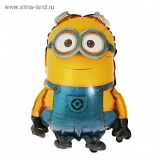 ЦЕНА ЗА 5 ШТ! 1415075 Шар фольгированный 14" «Миньон Дэйв» для палочки