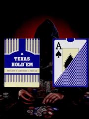 Карты игральные пластиковые синие Texas Hold