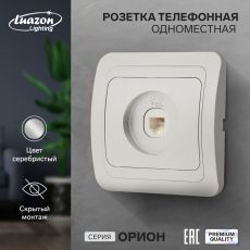 Розетка телефонная одноместная Luazon Lighting 