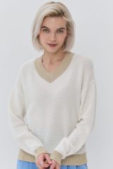 9231-94044-796/391326 Джемпер NEWVAY Молоко/св.верба/метонить золото