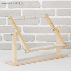 1678349 Пяльцы-рамка для вышивания, 30 × 30 см, с подставкой, цвет светлое дерево
