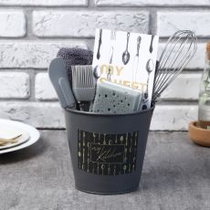 Набор подарочный Kitchen: ведро, полотенце 35х60, лопатка, кисть, венчик,губка